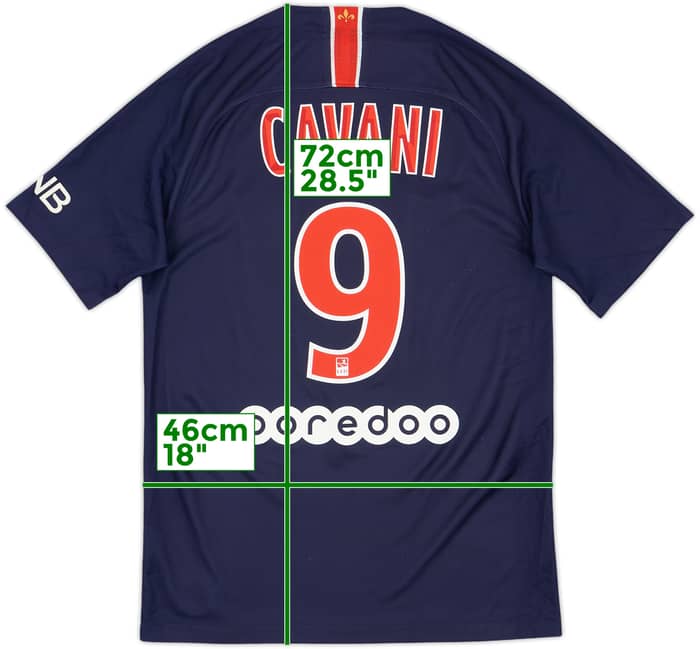 2018-19 Paris Saint-Germain Home Shirt Cavani #9 - 8/10 - (S)