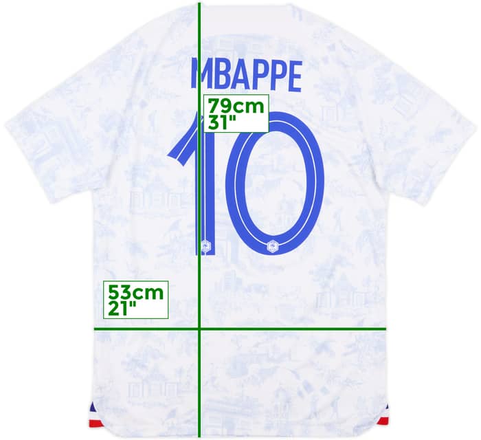 2022-23 France Away Shirt Mbappe #10 - 9/10 - (L)