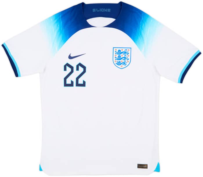 2022-23 England Authentic Home Shirt Bellingham #22 - 7/10 - (M)
