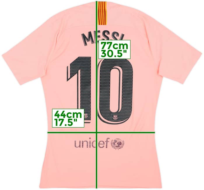 2018-19 Barcelona Authentic Third Shirt Messi #10 - 7/10 - (M)