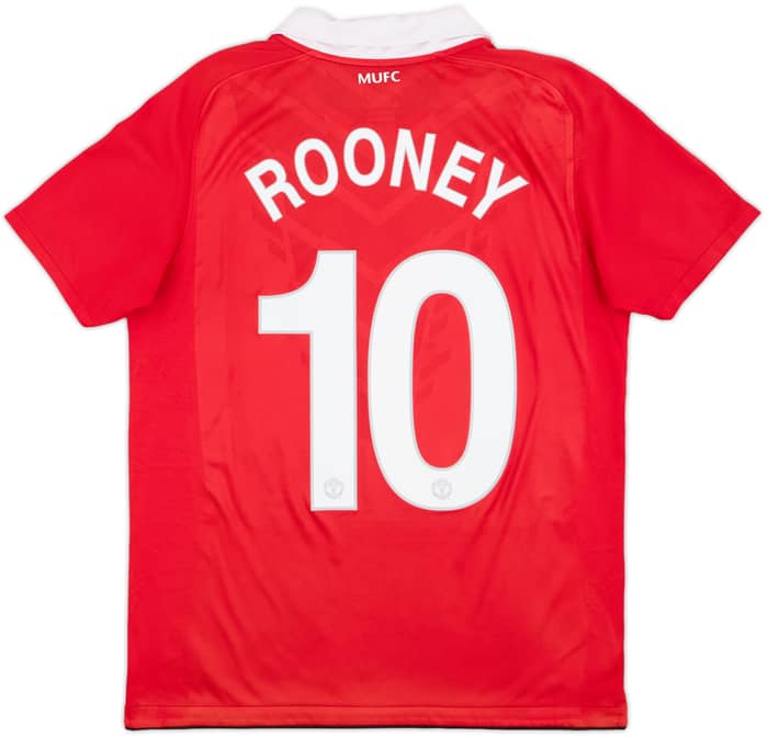2010-11 Manchester United Home Shirt Rooney #10 - 9/10 - (XL.Boys)