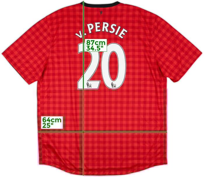 2012-13 Manchester United Home Shirt V.Persie #20 - 8/10 - (XXL)