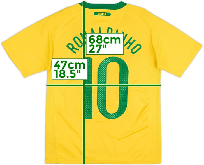 2010-11 Brazil Home Shirt Ronaldinho #10 - 7/10 - (XL.Boys)