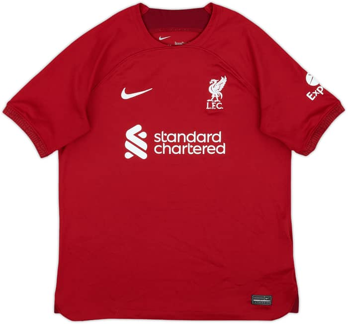 2022-23 Liverpool Home Shirt Virgil #4 - 6/10 - (XL.Boys)