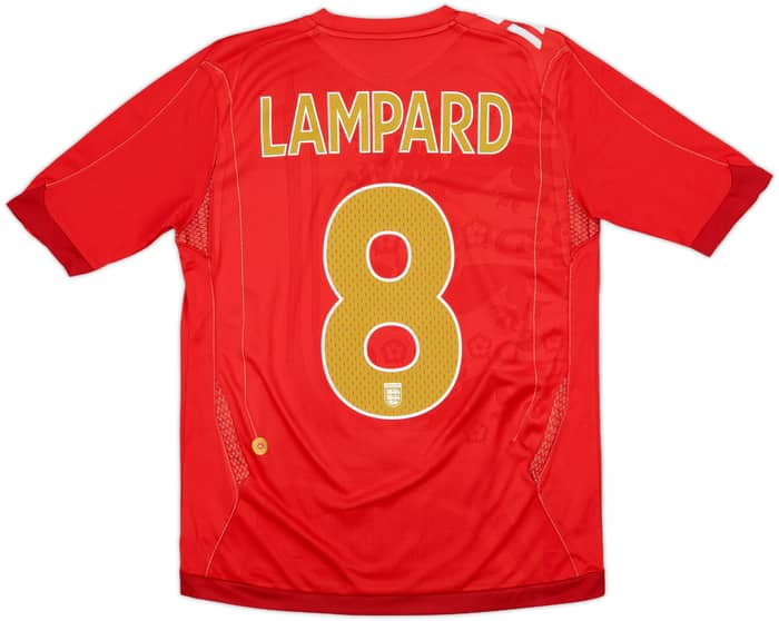 2006-08 England Away Shirt Lampard #8 - 7/10 - (XL.Boys)