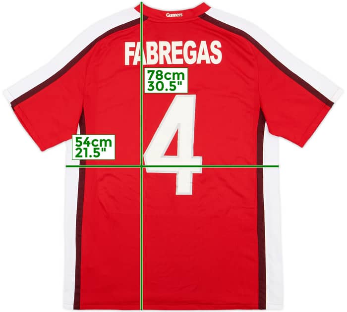 2008-10 Arsenal Home Shirt Fabregas #4 - 8/10 - (M)