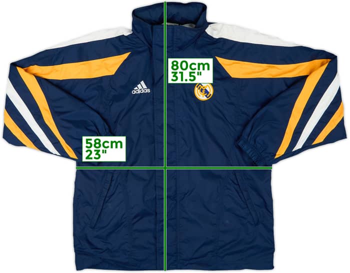 1998-99 Real Madrid adidas Hooded Rain Jacket - 8/10 - (S)