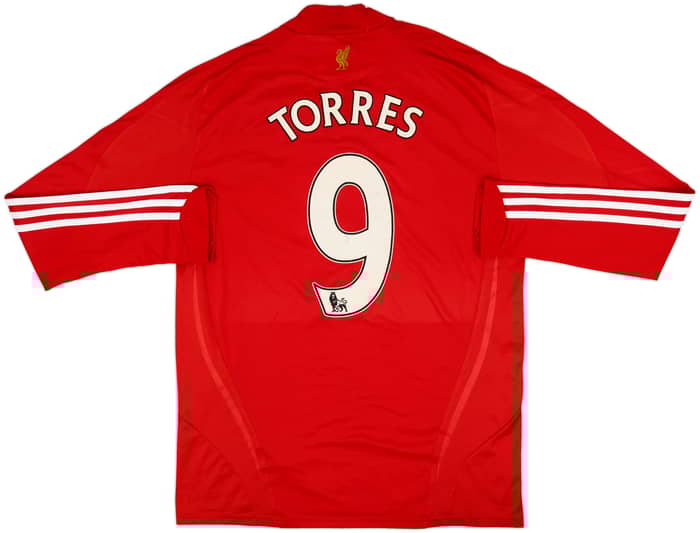 2008-10 Liverpool Home L/S Shirt Torres #9 - 6/10 - (L)