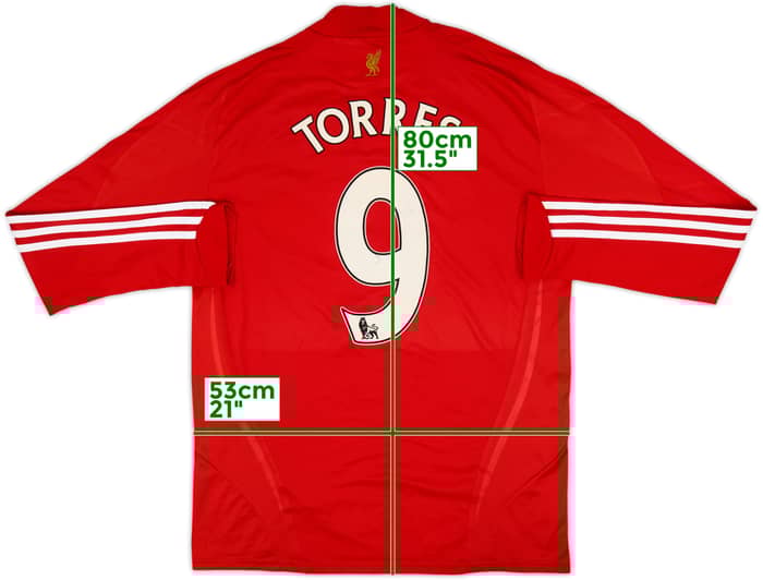 2008-10 Liverpool Home L/S Shirt Torres #9 - 6/10 - (L)