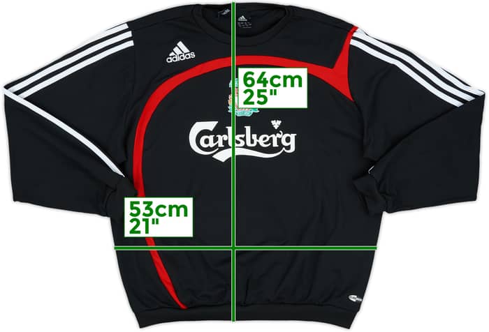 2007-08 Liverpool adidas Sweat Top - 8/10 - (L)