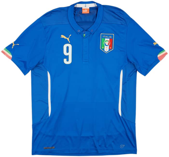 2014-15 Italy Home Shirt Balotelli #9 - 8/10 - (XL)