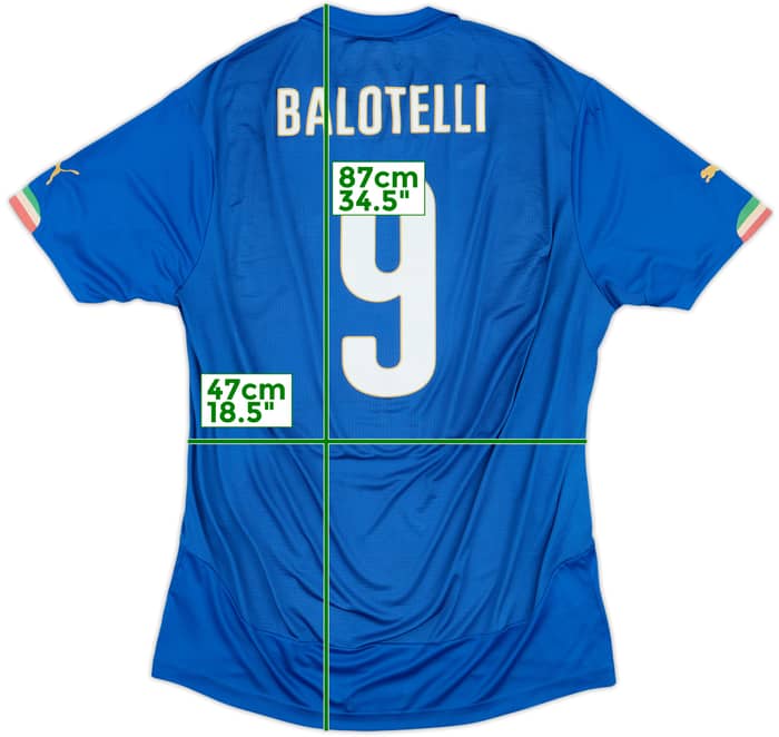 2014-15 Italy Home Shirt Balotelli #9 - 8/10 - (XL)