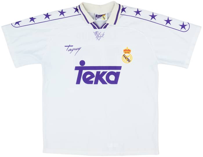 1994-96 Real Madrid Taquy Home Shirt Laudrup #10 - 8/10 - (L)