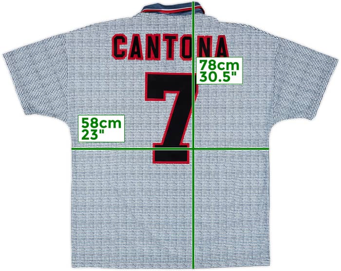 1995-96 Manchester United Away Shirt Cantona #7 - 9/10 - (XL)