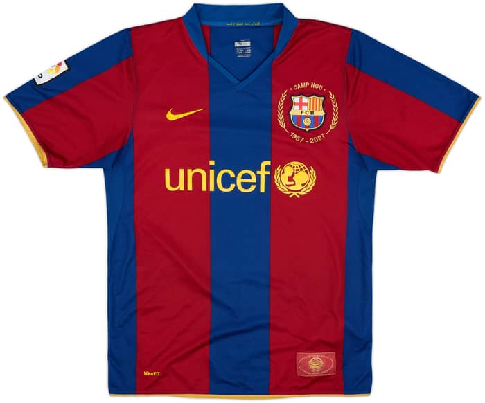 2007-08 Barcelona Home Shirt Ronaldinho #10 - 10/10 - (S)