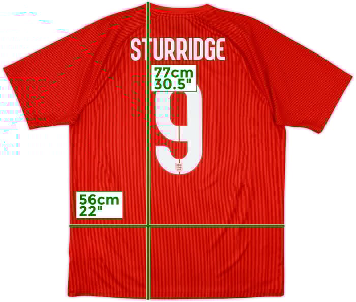2014-15 England Away Shirt Sturridge #9 - 10/10 - (L)