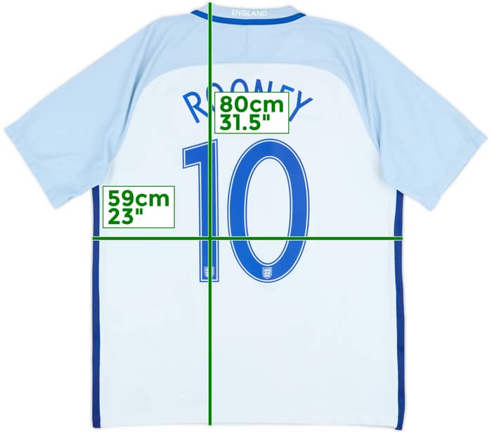 2016-17 England Home Shirt Rooney #10 - 5/10 - (L)