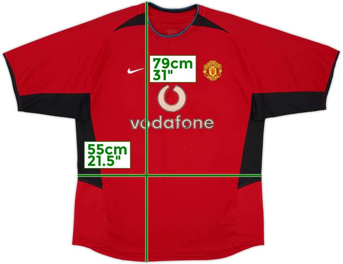 2002-04 Manchester United Home Shirt - 4/10 - (XL)