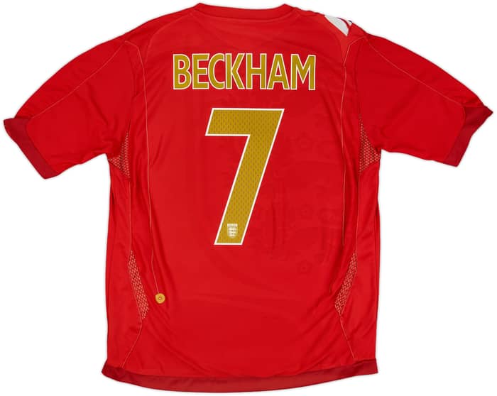 2006-08 England Away Shirt Beckham #7 - 5/10 - (L)