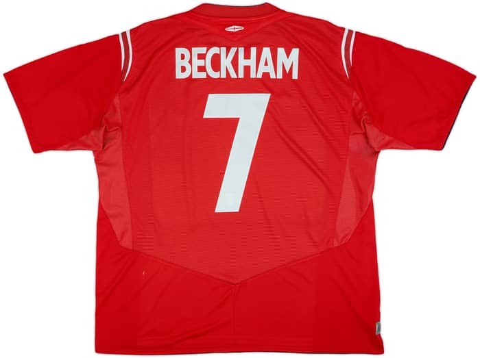 2004-06 England Away Shirt Beckham #7 - 7/10 - (XXL)