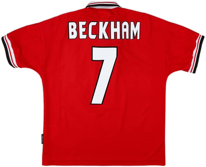1998-00 Manchester United Home Shirt Beckham #7 - 7/10 - (M)