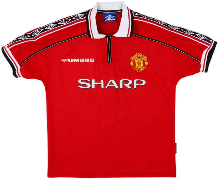 1998-00 Manchester United Home Shirt Beckham #7 - 7/10 - (M)
