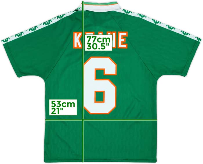 1996-98 Ireland Home Shirt Keane #6 - 10/10 - (M)