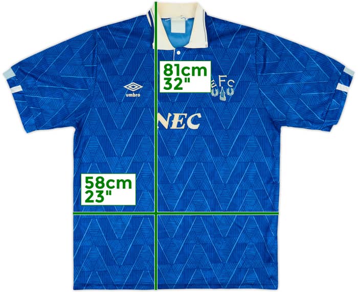 1988-91 Everton Home Shirt - 8/10 - (L)