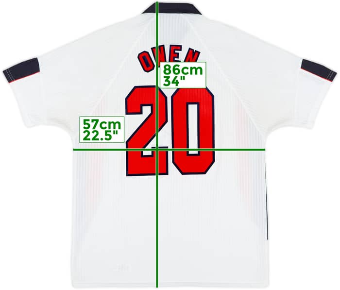 1997-99 England Home Shirt Owen #20 - 7/10 - (XL)