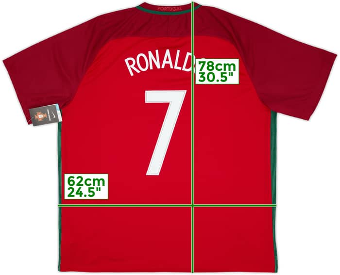 2016-18 Portugal Home Shirt Ronaldo #7 (XXL)