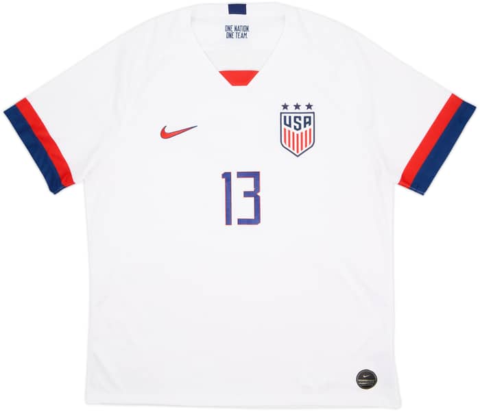 2019-20 USA Women's Home Shirt Morgan #13 - 8/10 - (Men's XL)