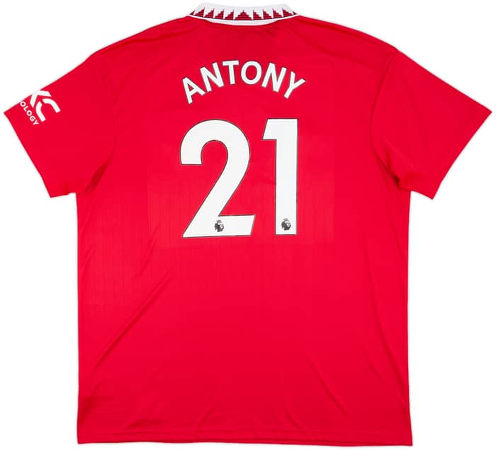 2022-23 Manchester United Home Shirt Antony #21 - 10/10 - (XXL)