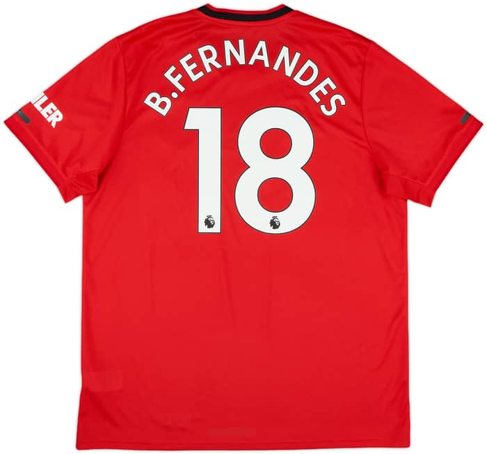 2019-20 Manchester United Home Shirt B.Fernandes #18 - 8/10 - (XL)
