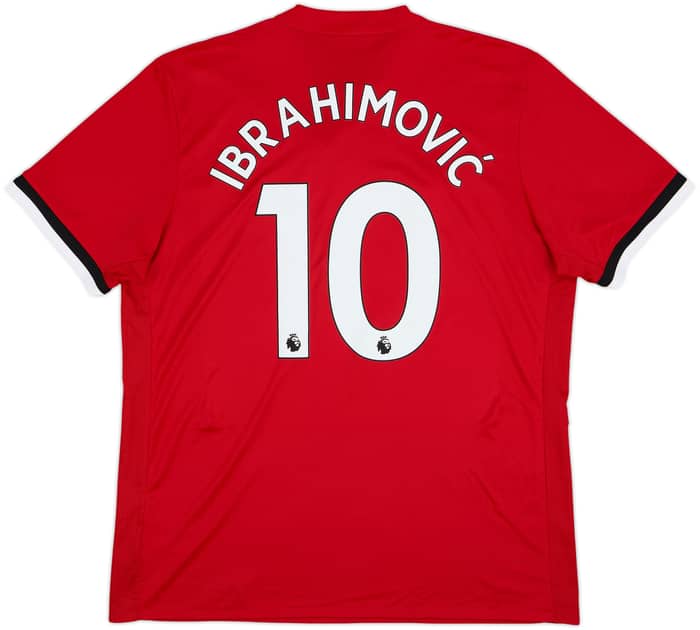 2017-18 Manchester United Home Shirt Ibrahimovic #10 - 9/10 - (XL)