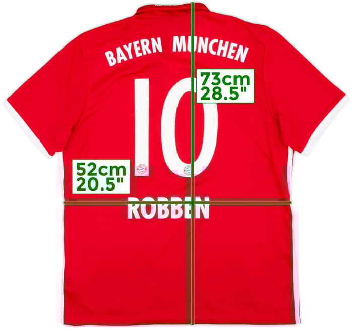 2016-17 Bayern Munich Home Shirt Robben #10 - 8/10 - (L)