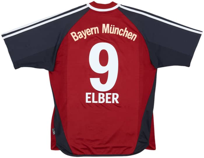 2001-02 Bayern Munich Home Shirt Elber #9 - 8/10 - (M)