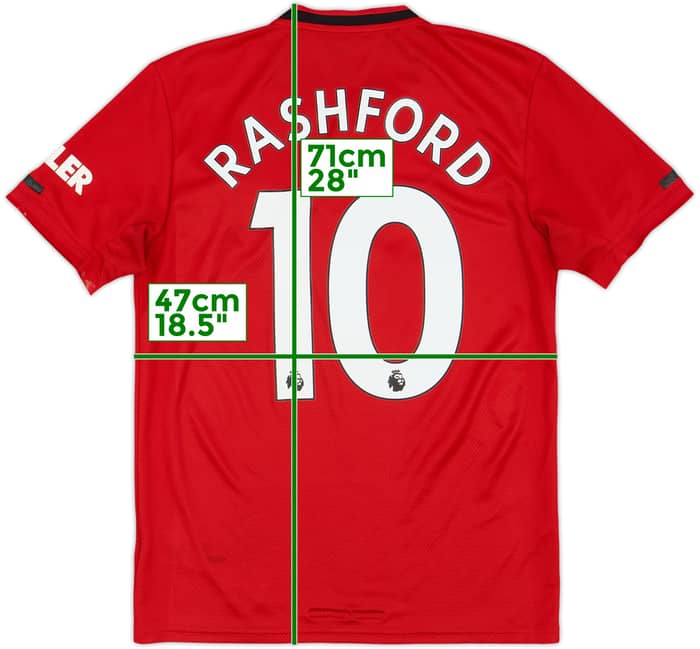 2019-20 Manchester United Home Shirt Rashford #10 - 5/10 - (S)