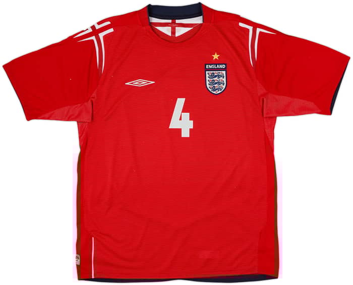 2004-06 Inglaterra Camiseta Visitante Gerrard #4 - 6/10 - (L)