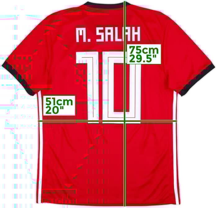 2018-19 Egypt Home Shirt Salah #10 - 8/10 - (M)