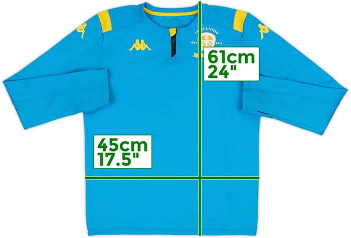 2019-20 Leeds United Kappa 1/4 Zip Drill Top - 7/10 - (L.Boys)