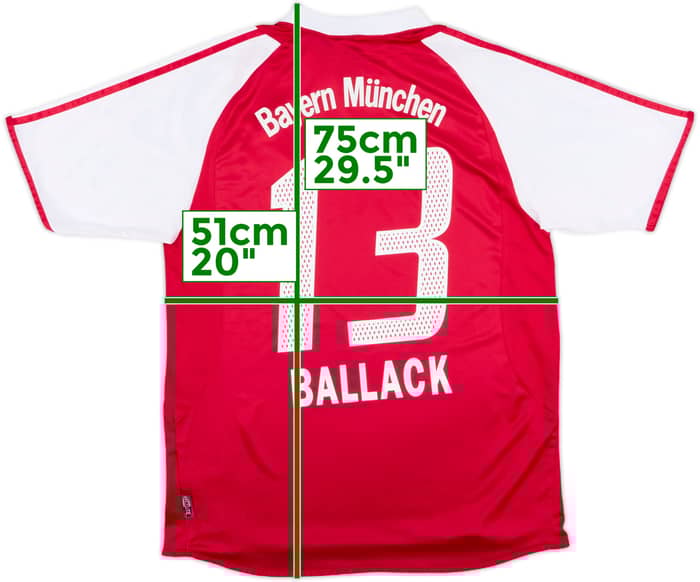 2004-05 Bayern Munich Home Shirt Ballack #13 - 8/10 - (XL.Boys)