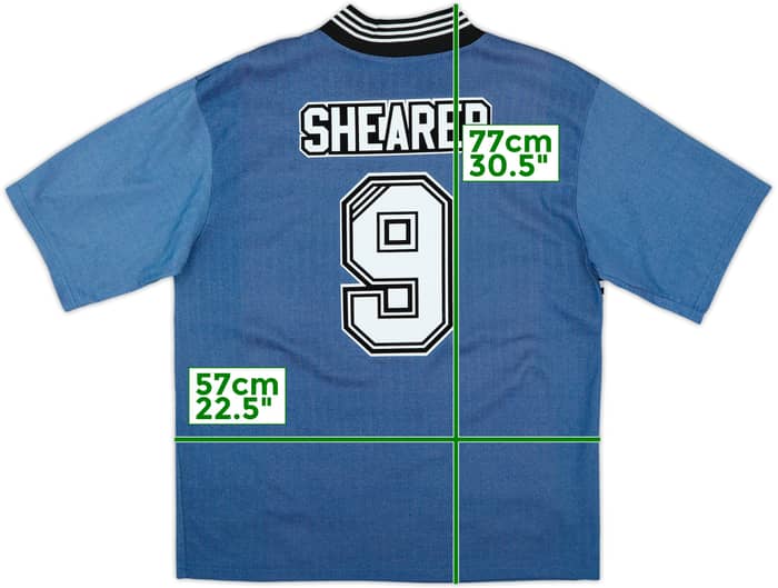 1996-97 Newcastle Away Shirt Shearer #9 - 6/10 - (XL)