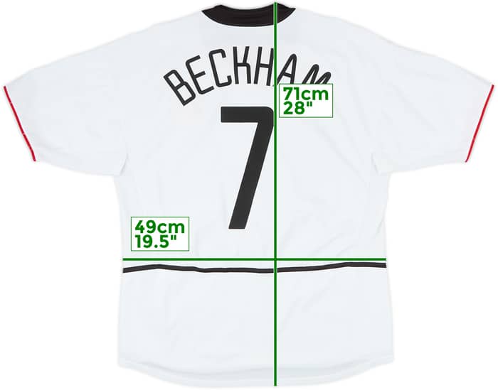 2002-03 Manchester United Away Shirt Beckham #7 - 5/10 - (XXL)