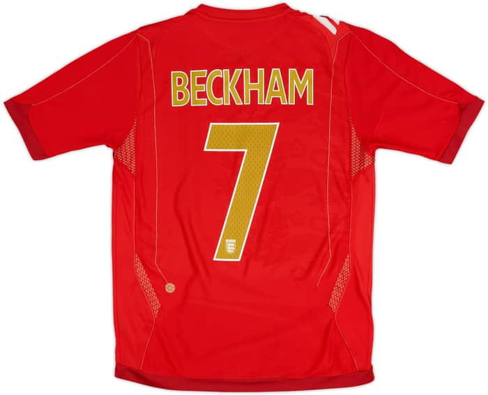 2006-08 England Away Shirt Beckham #7 - 6/10 - (S)