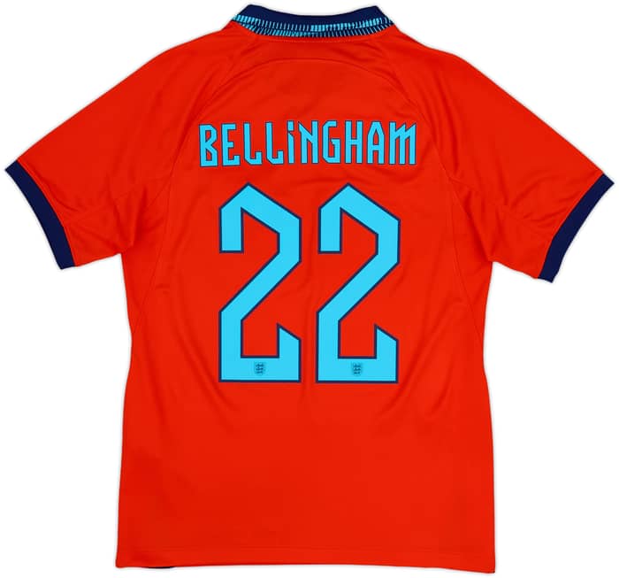 2022-23 England Away Shirt Bellingham #22 - 9/10 - (S)