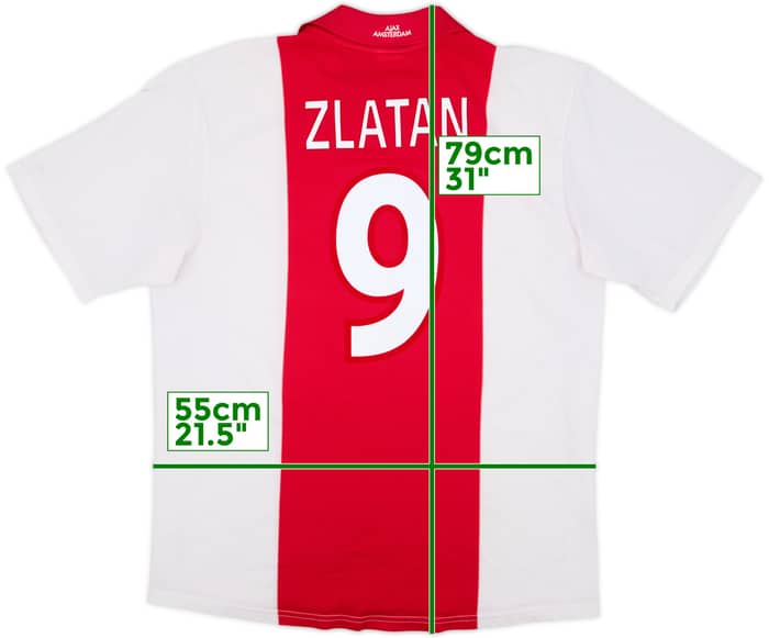 2001-02 Ajax Camiseta Local Zlatan #9 - 6/10 - (XL)