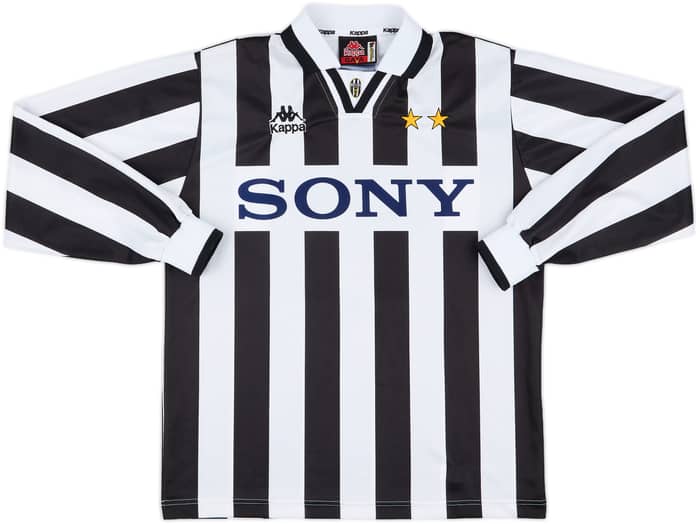 1995-97 Juventus Home L/S Shirt #9 - 8/10 - (S)