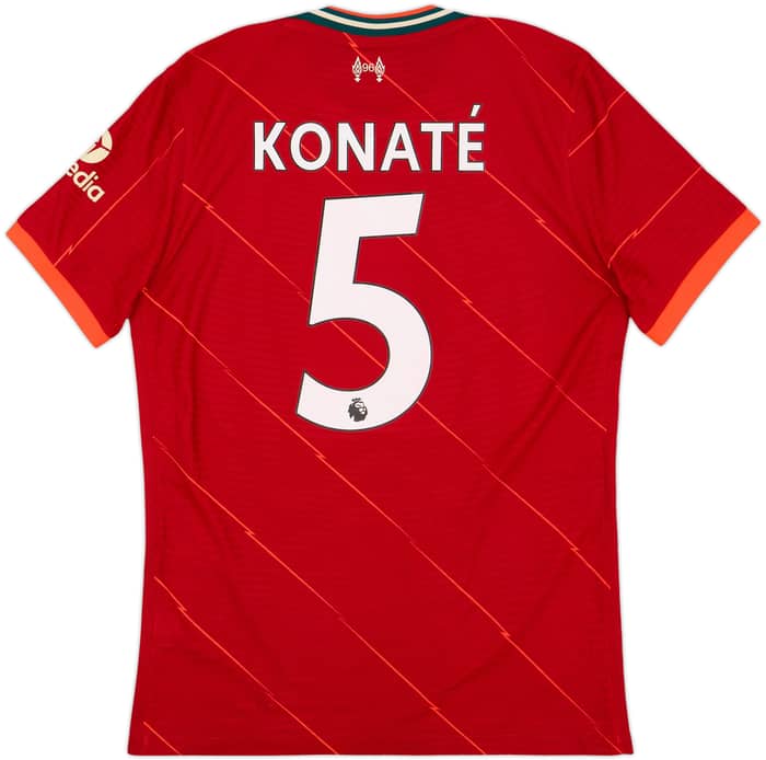 2021-22 Liverpool Authentic Home Shirt Konate #5 - 10/10 - (M)