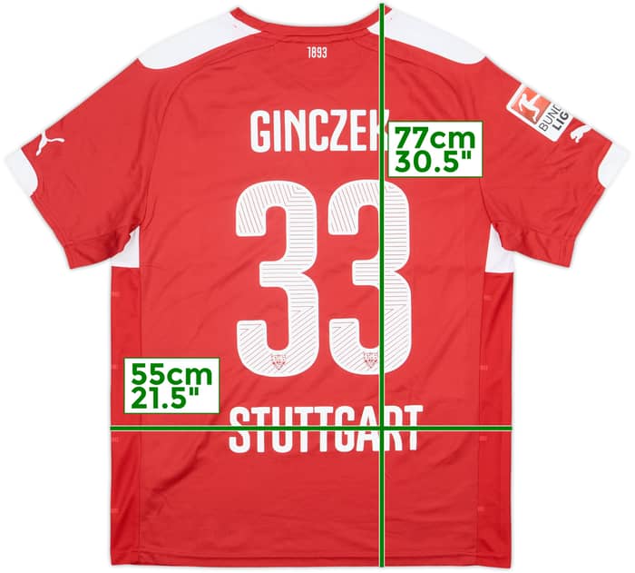 2014-15 Stuttgart Away Shirt Ginczek #33 - 8/10 - (L)