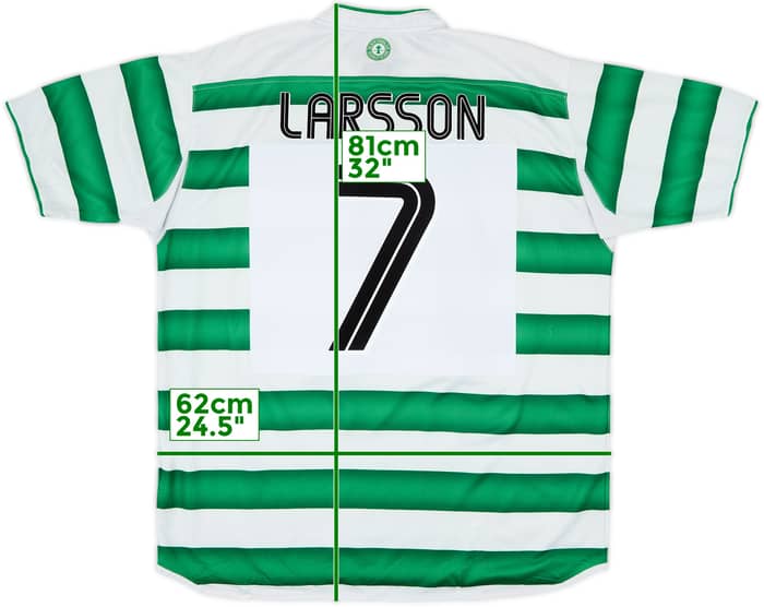 2003-04 Celtic Home Shirt Larsson #7 - 5/10 - (XL)